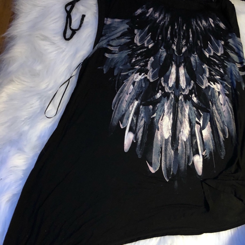 ROCK AND REPUBLIC FEATHER SHIRT